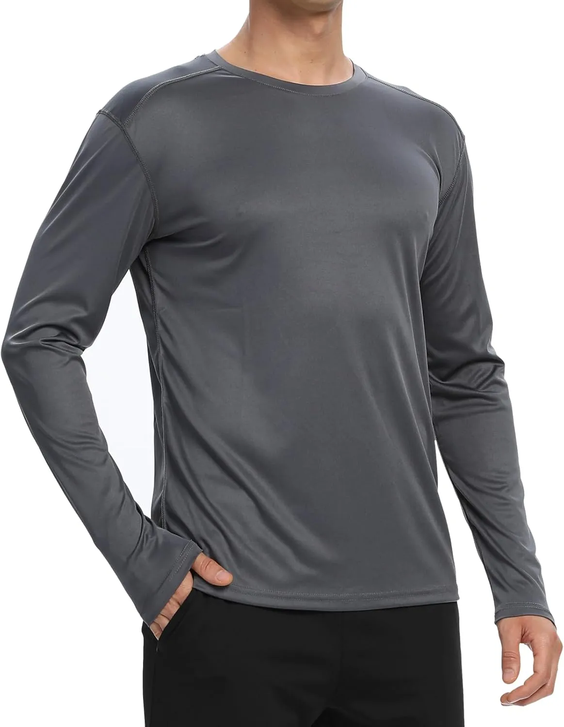 1/3 /6 Pack Mens Long Sleeve T Shirts,Running Sun Protection UPF 50  Shirts Quick-Dry Lightweight Workout T-Shirts