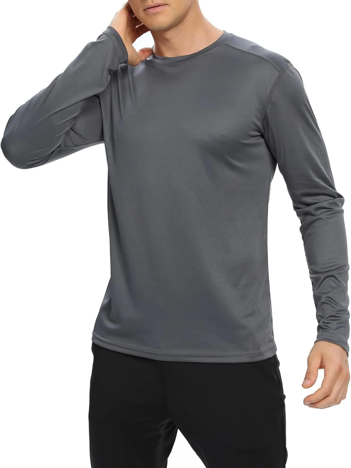 1/3 /6 Pack Mens Long Sleeve T Shirts,Running Sun Protection UPF 50  Shirts Quick-Dry Lightweight Workout T-Shirts