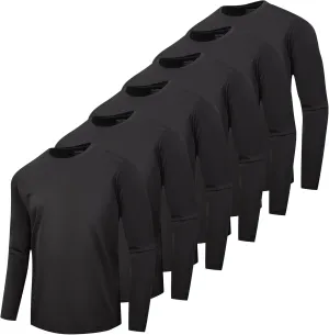 1/3 /6 Pack Mens Long Sleeve T Shirts,Running Sun Protection UPF 50  Shirts Quick-Dry Lightweight Workout T-Shirts