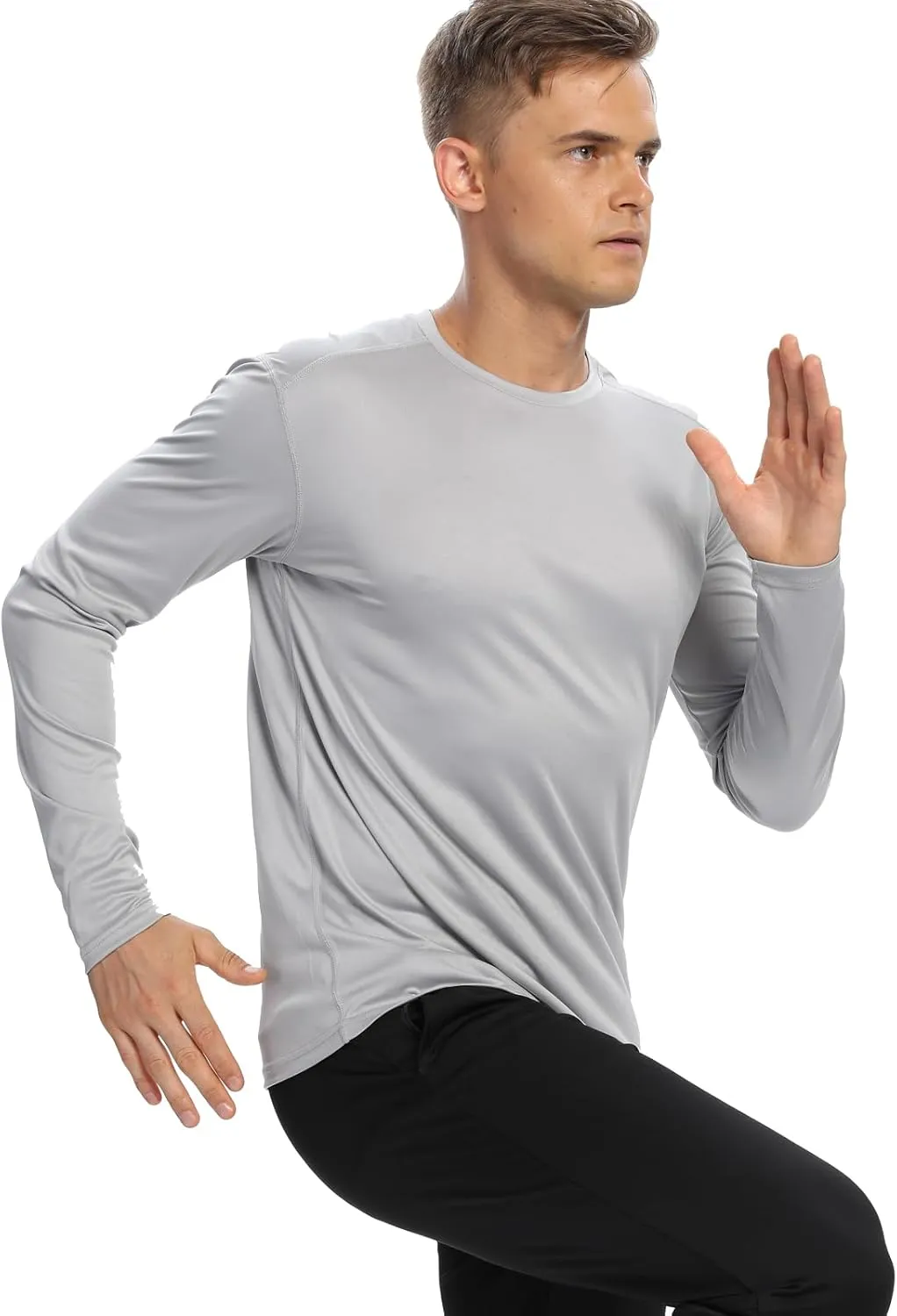 1/3 /6 Pack Mens Long Sleeve T Shirts,Running Sun Protection UPF 50  Shirts Quick-Dry Lightweight Workout T-Shirts