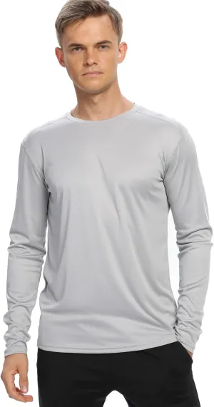 1/3 /6 Pack Mens Long Sleeve T Shirts,Running Sun Protection UPF 50  Shirts Quick-Dry Lightweight Workout T-Shirts