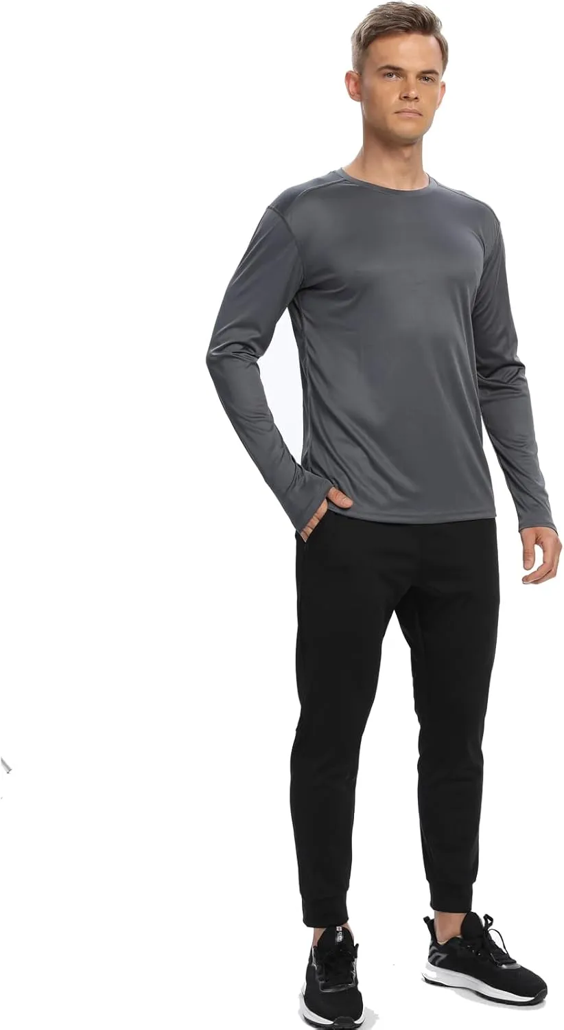 1/3 /6 Pack Mens Long Sleeve T Shirts,Running Sun Protection UPF 50  Shirts Quick-Dry Lightweight Workout T-Shirts