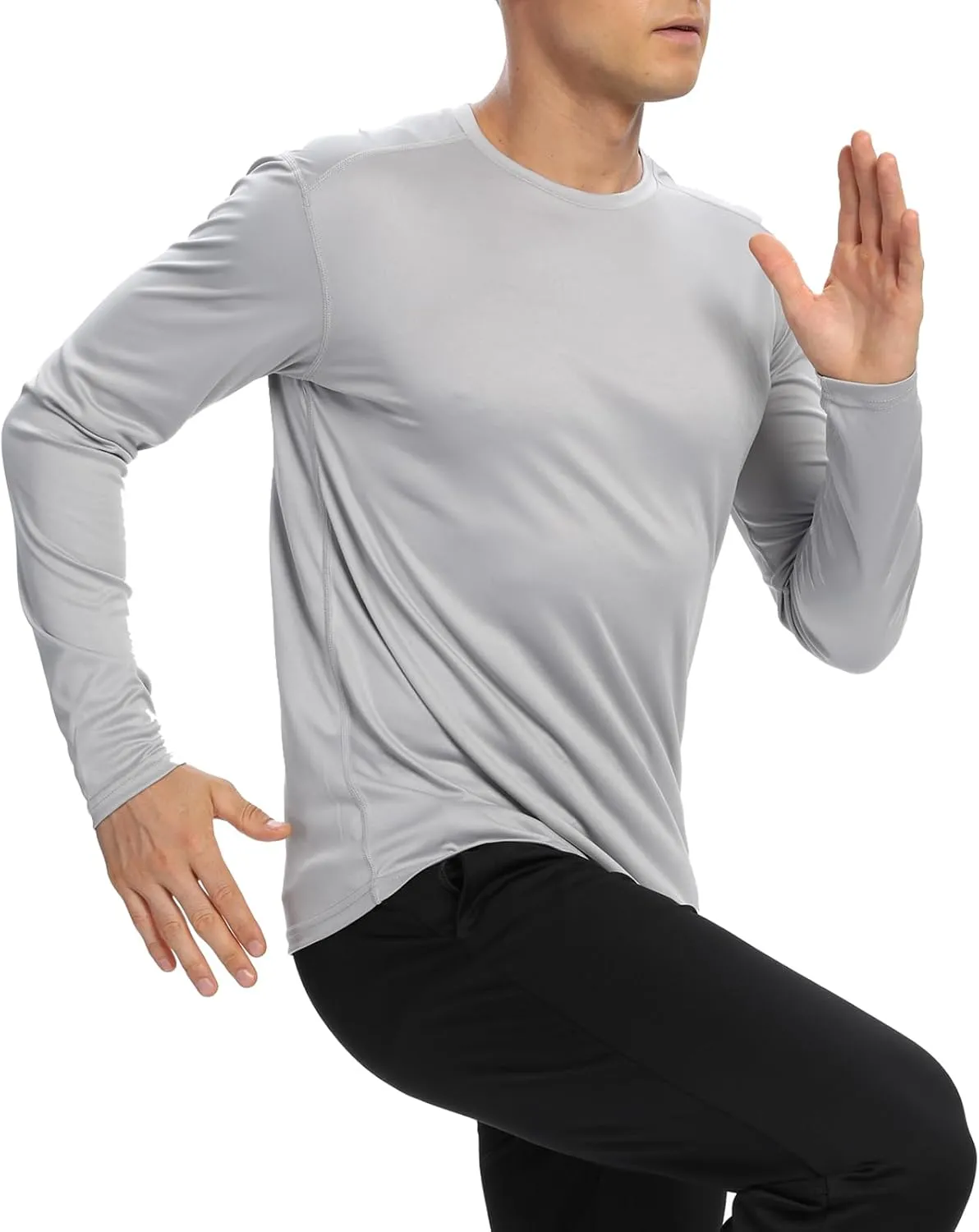 1/3 /6 Pack Mens Long Sleeve T Shirts,Running Sun Protection UPF 50  Shirts Quick-Dry Lightweight Workout T-Shirts