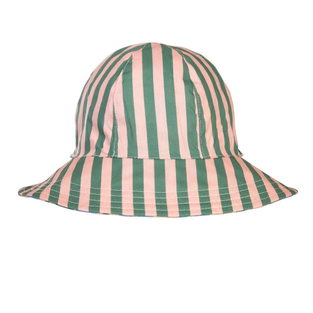 Acorn Kids: Wide Brim Reversible Sunhat Full Bloom Pink Green