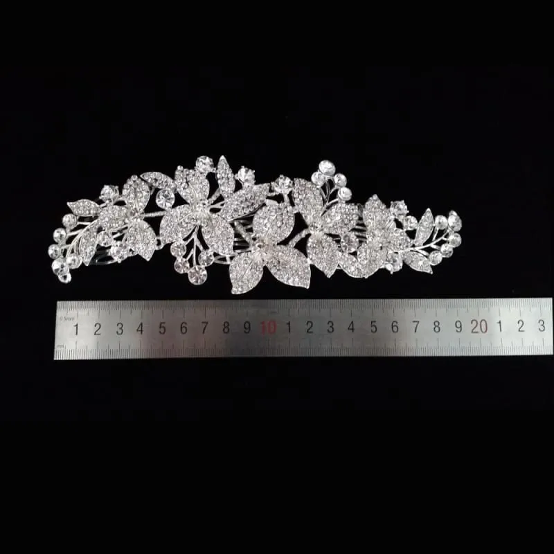Alloy Rhinestone Elegant  Flowers Tiaras | Bridelily