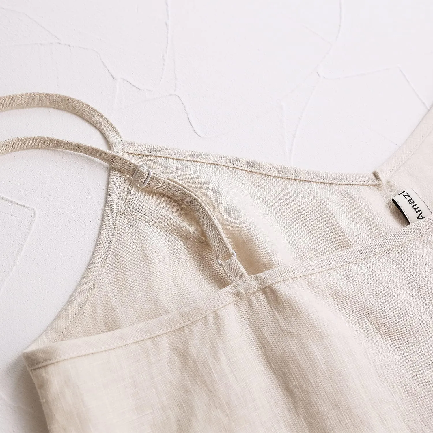 Amazhiyu Women's 100% Linen Camisole Tank Top V-Neck Loose Casual Cami Tops