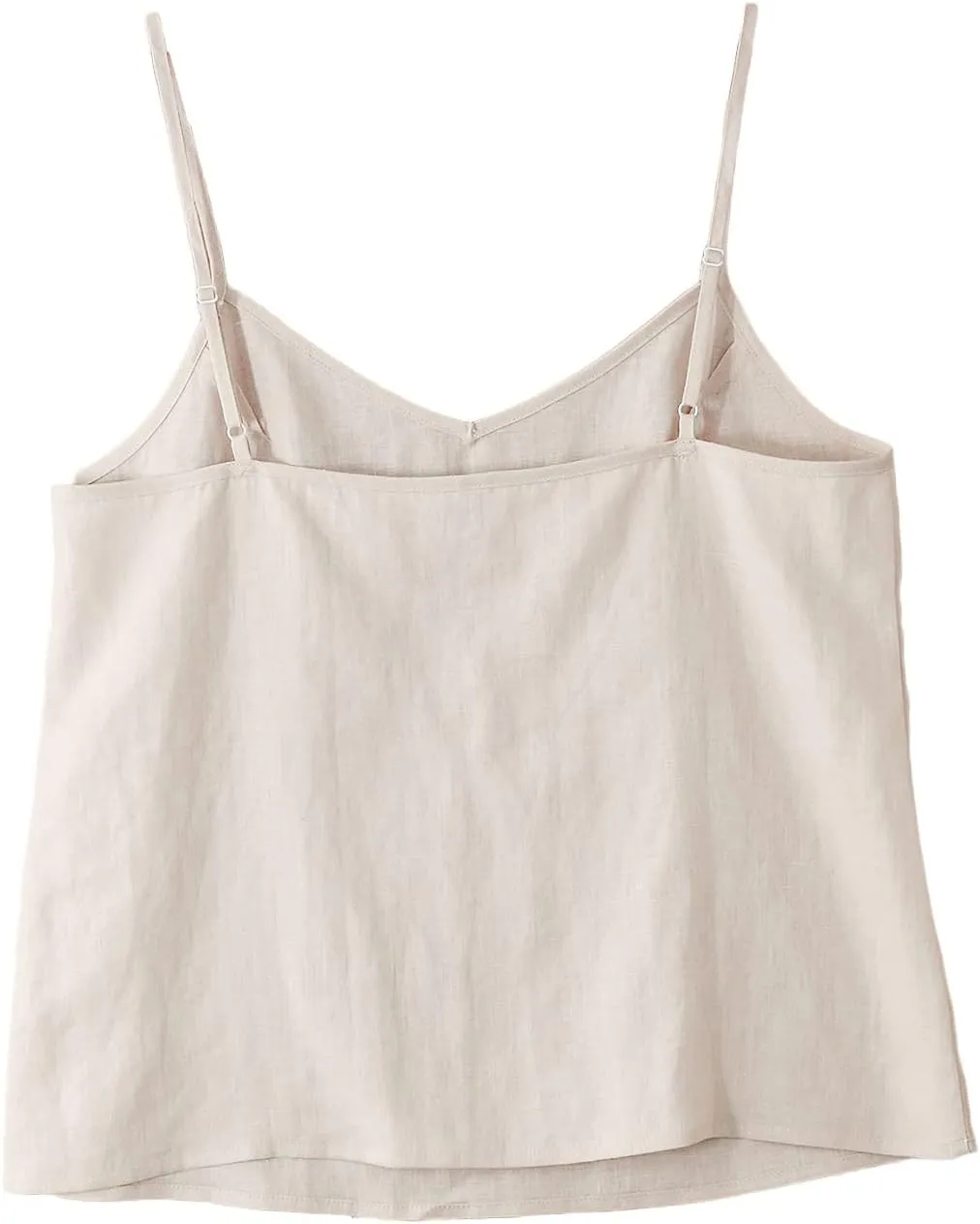Amazhiyu Women's 100% Linen Camisole Tank Top V-Neck Loose Casual Cami Tops