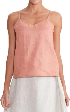 Amazhiyu Women's Linen Camisole Tank Top V-Neck Loose Casual Adjustable Strap Tops
