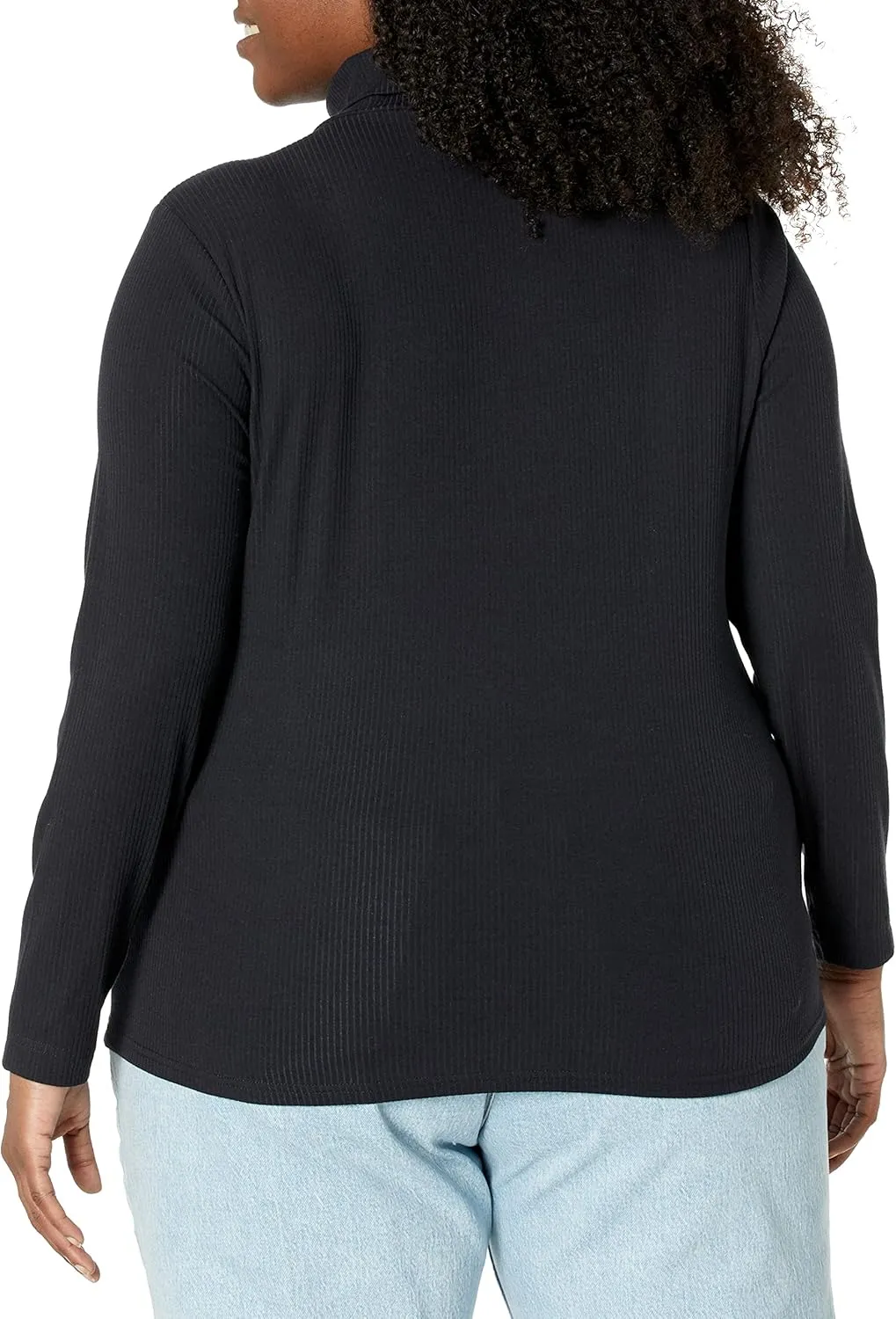 Amazon Essentials Women's Slim-Fit Layering Long Sleeve Knit Rib Turtleneck Top (Available in Plus Size), Pack of 2