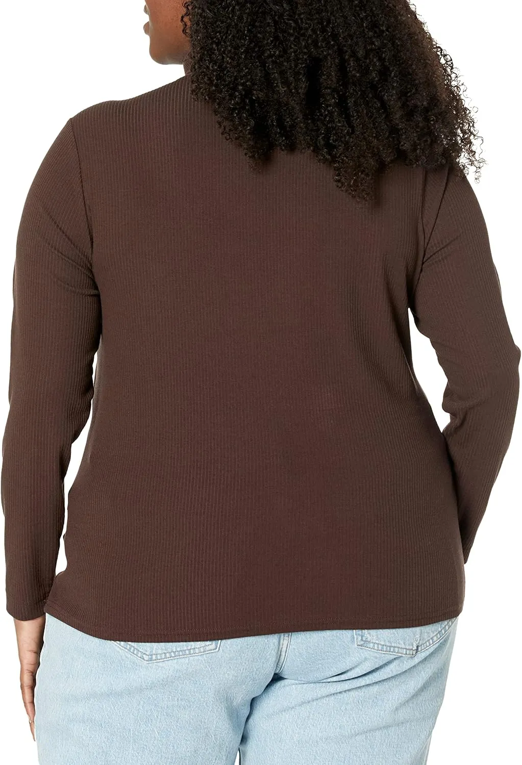 Amazon Essentials Women's Slim-Fit Layering Long Sleeve Knit Rib Turtleneck Top (Available in Plus Size), Pack of 2