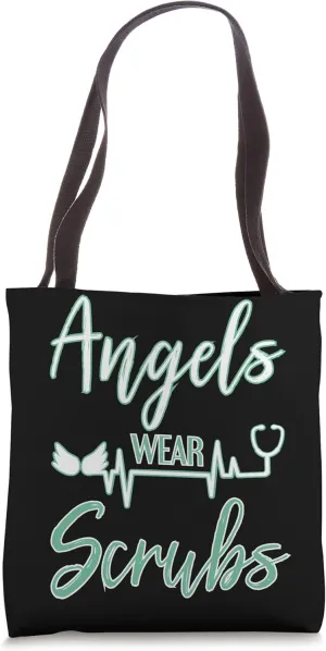 Angels Wear Masks Fun Medical Professional Doctor Nurse Tote Bag