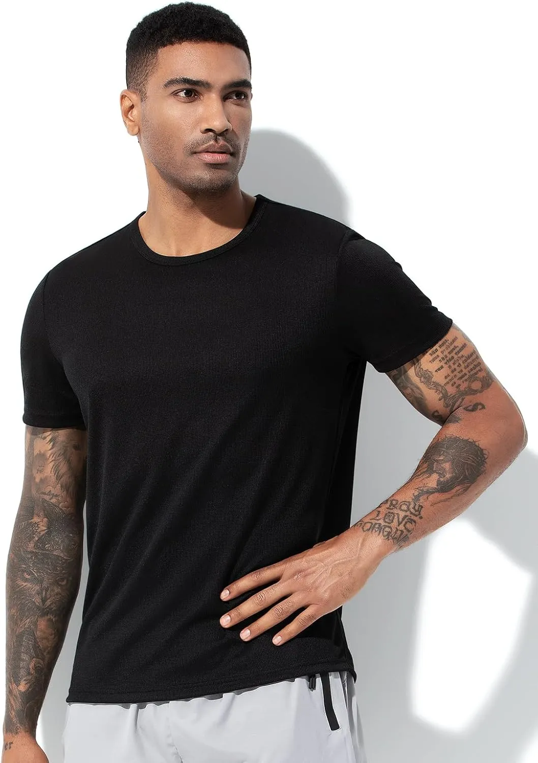 Arjen Kroos Mens Workout Shirts Dry Fit Gym Short Sleeve T-Shirt Moisture Wicking Active Athletic Performance Running Shirts