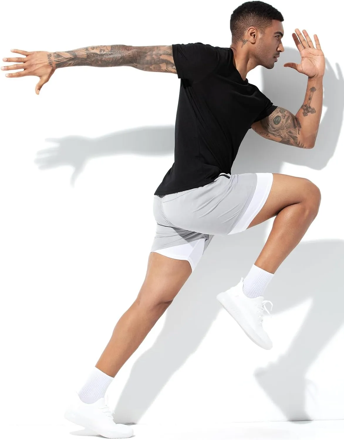 Arjen Kroos Mens Workout Shirts Dry Fit Gym Short Sleeve T-Shirt Moisture Wicking Active Athletic Performance Running Shirts