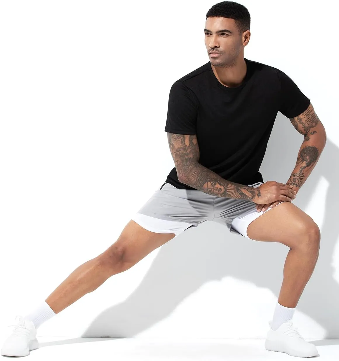 Arjen Kroos Mens Workout Shirts Dry Fit Gym Short Sleeve T-Shirt Moisture Wicking Active Athletic Performance Running Shirts