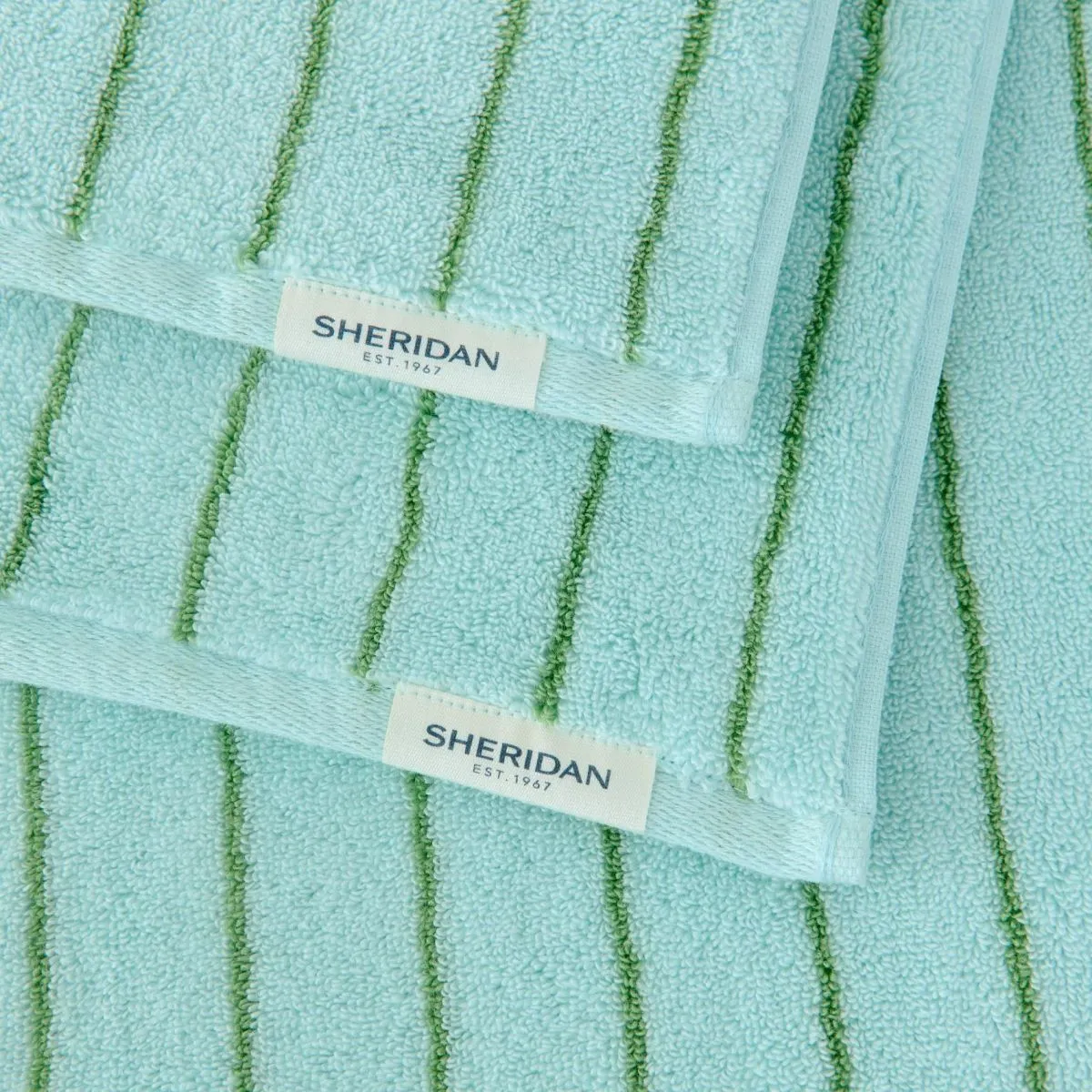Aven Stripe Australian Cotton Towel Collection by Sheridan SEASPRAY