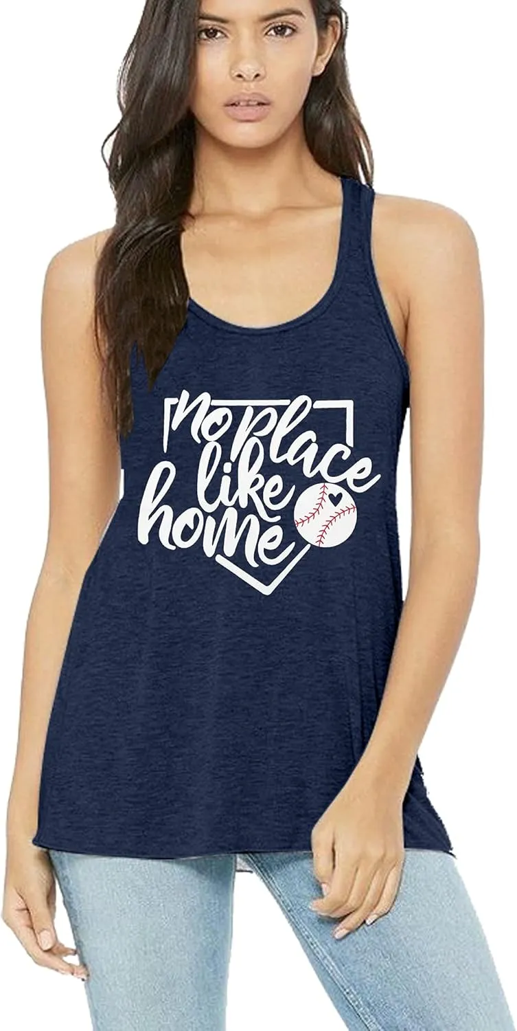 Baseball Tank Top Women Baseball Mom Tanks Summer Baseball Love Graphic Tee Shirts Funny Softball Mom Sleeveless Tee Shirts