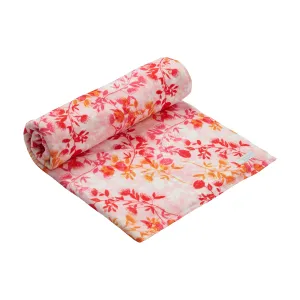 BEACH TOWEL BOTANICAL PINK