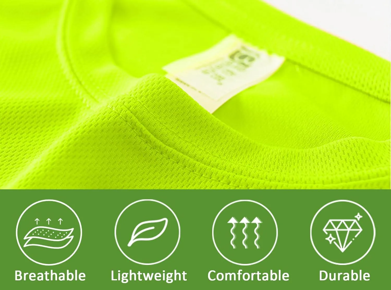BeautyWill High Visibility Shirts Long Sleeve Class 2 Reflective Shirts ANSI with Pocket Safety Shirts for Men and Women
