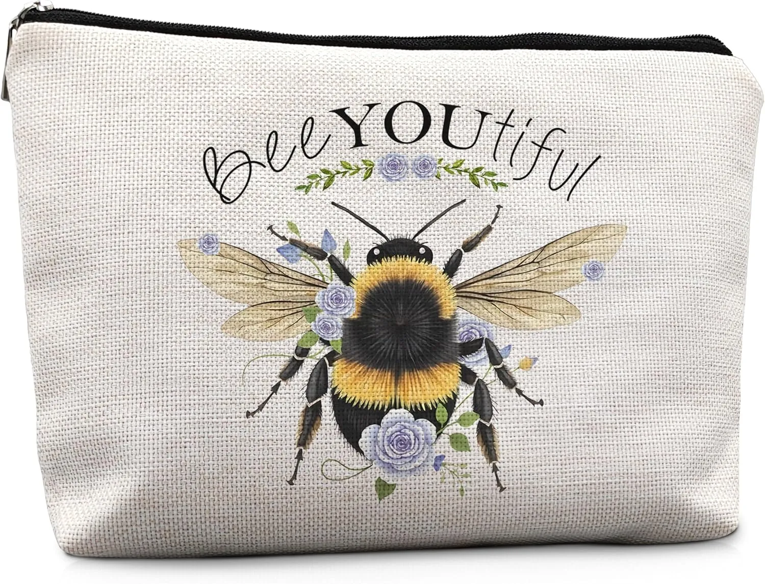 Bee Gifts for Bee Lovers Small Makeup Bag, Bee Gifts for Women, Honey Bee Gifts Cosmetic Bags for Women, Bee You Tiful BagStyle A
