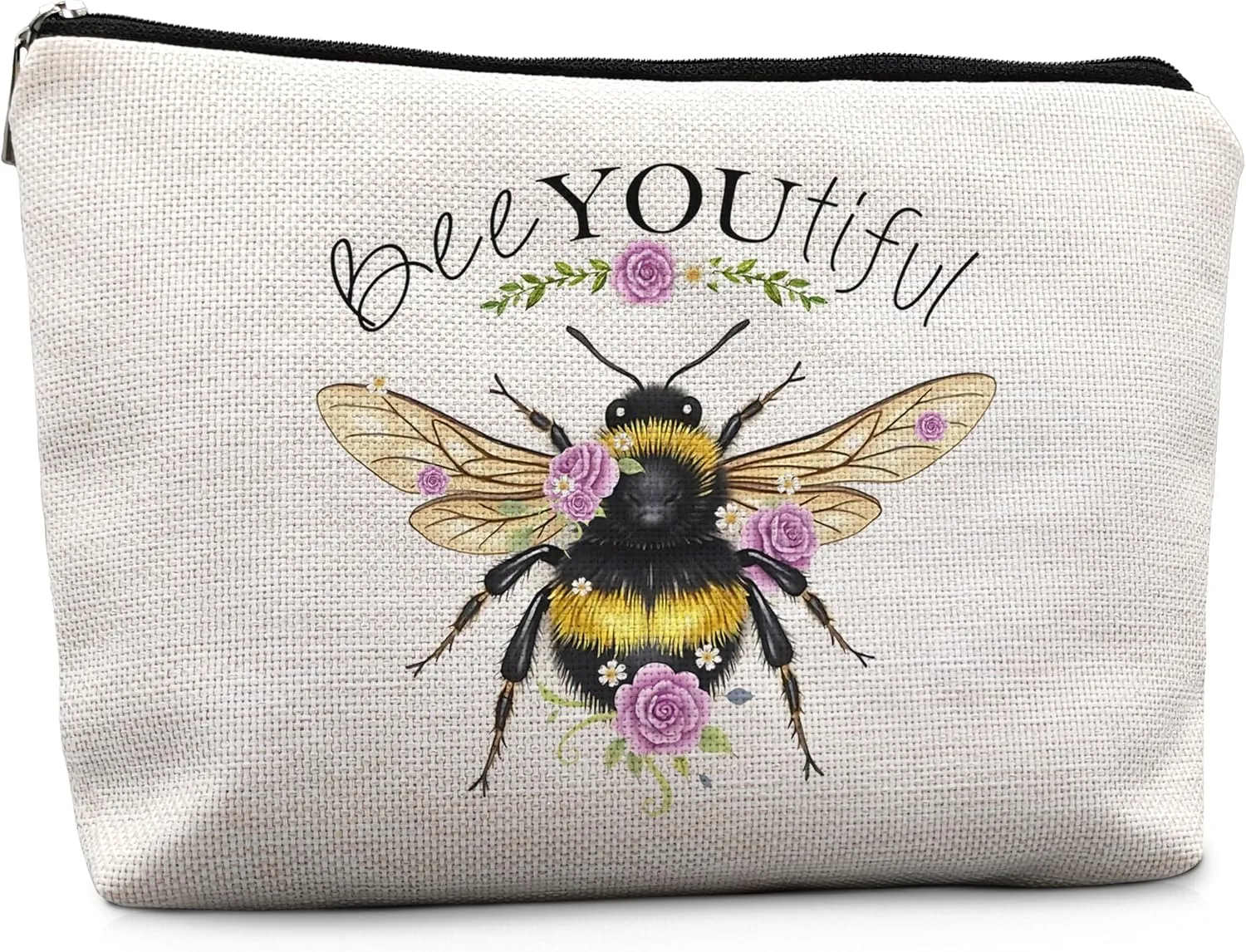 Bee Gifts for Bee Lovers Small Makeup Bag, Bee Gifts for Women, Honey Bee Gifts Cosmetic Bags for Women, Bee You Tiful BagStyle B