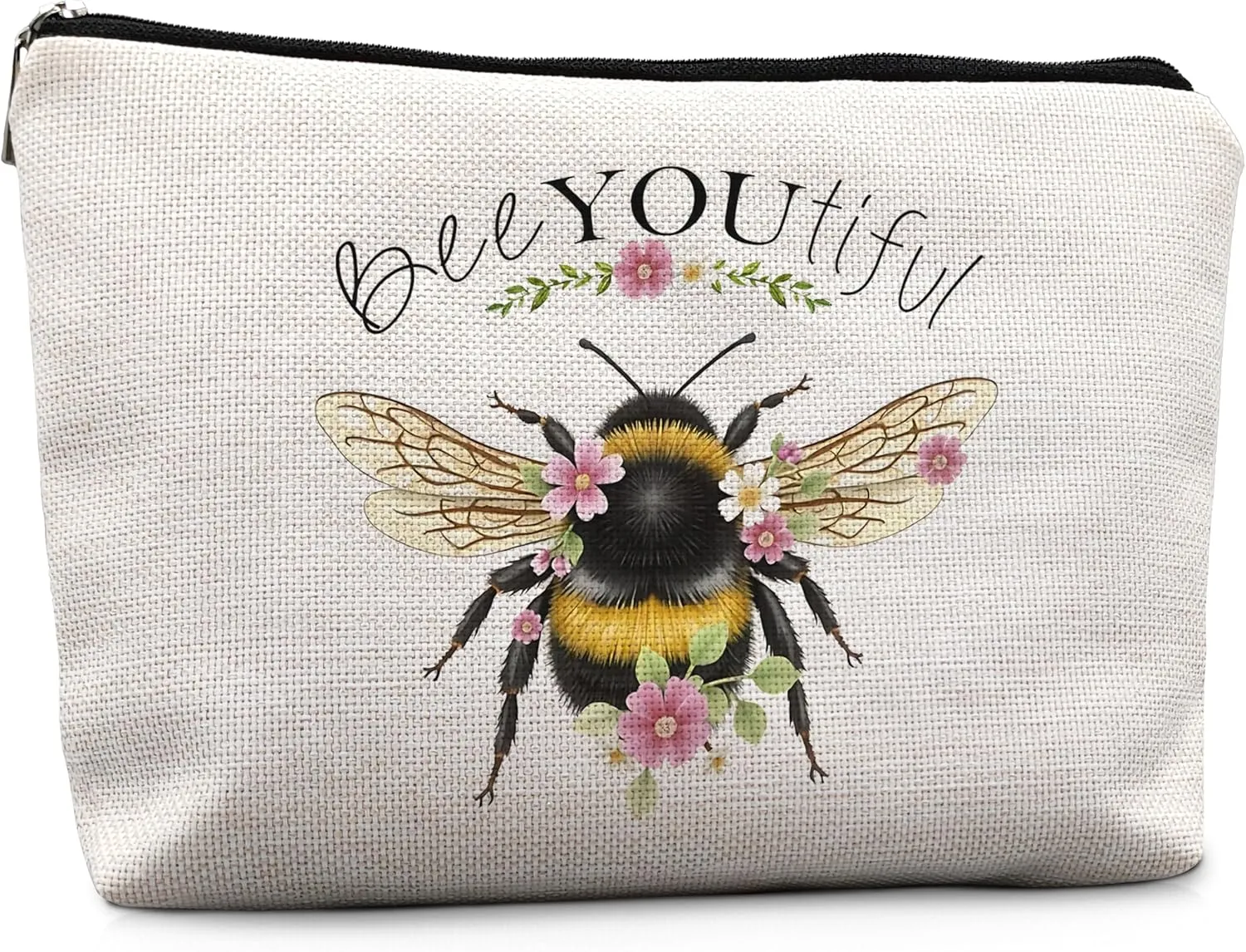 Bee Gifts for Bee Lovers Small Makeup Bag, Bee Gifts for Women, Honey Bee Gifts Cosmetic Bags for Women, Bee You Tiful BagStyle E