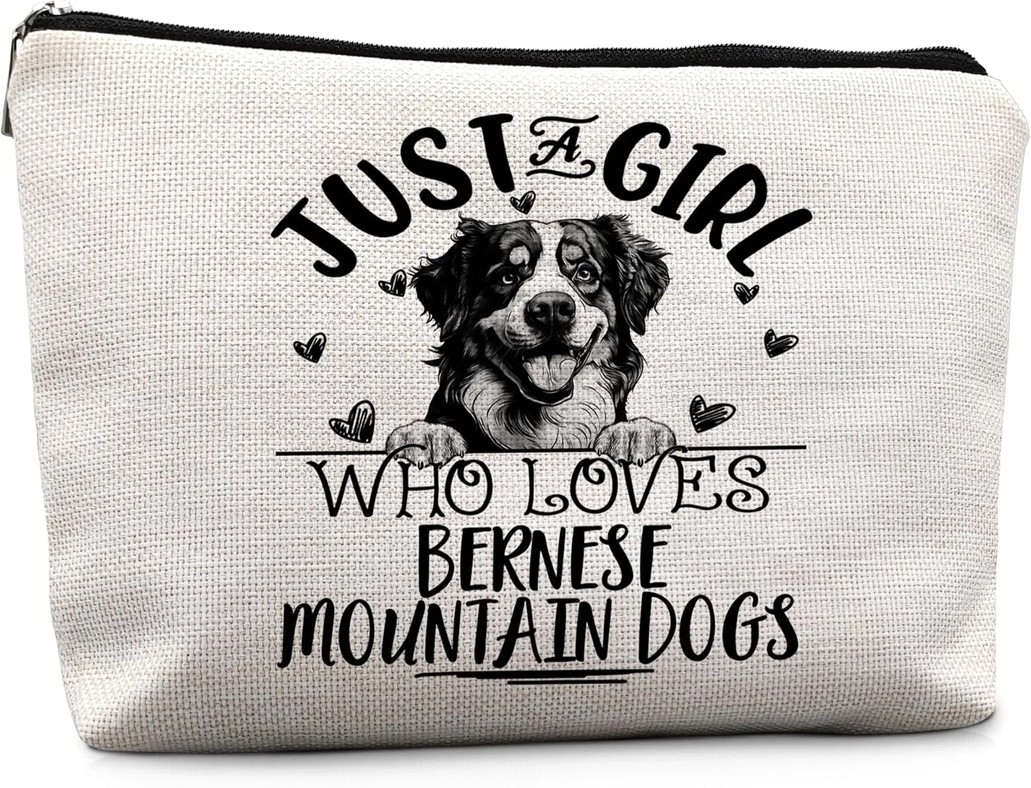 Bernese Mountain Dog Makeup Bag for Women - Mom Gifts, Lovers' Cosmetic Bags & Toiletry Bags