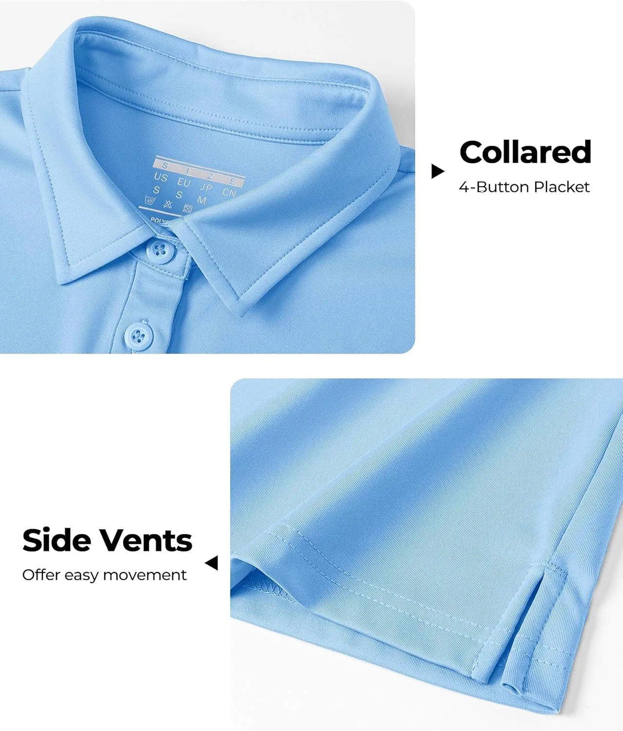 Boladeci Women's Golf Polo Shirts Short Sleeve UPF 50  Sun Protection Quick Dry Lightweight 4-Button Tennis Tops