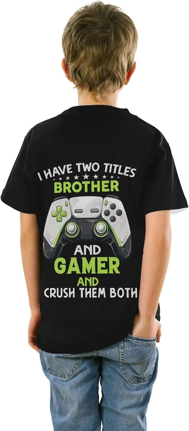 Boys Girls 3D Graphic T-Shirts, Cool Crewneck Unisex Kids Short Sleeve, Novelty Tees for 6-16 Years Teens