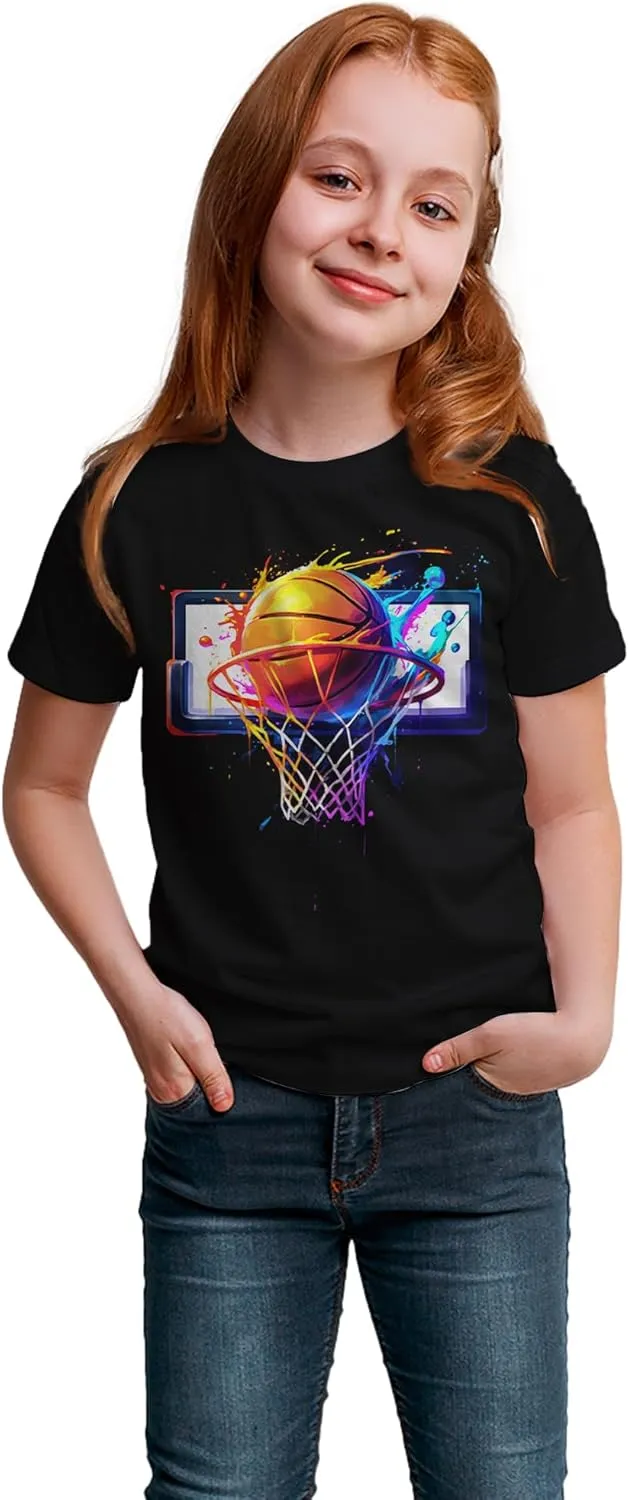 Boys Girls 3D Graphic T-Shirts, Cool Crewneck Unisex Kids Short Sleeve, Novelty Tees for 6-16 Years Teens