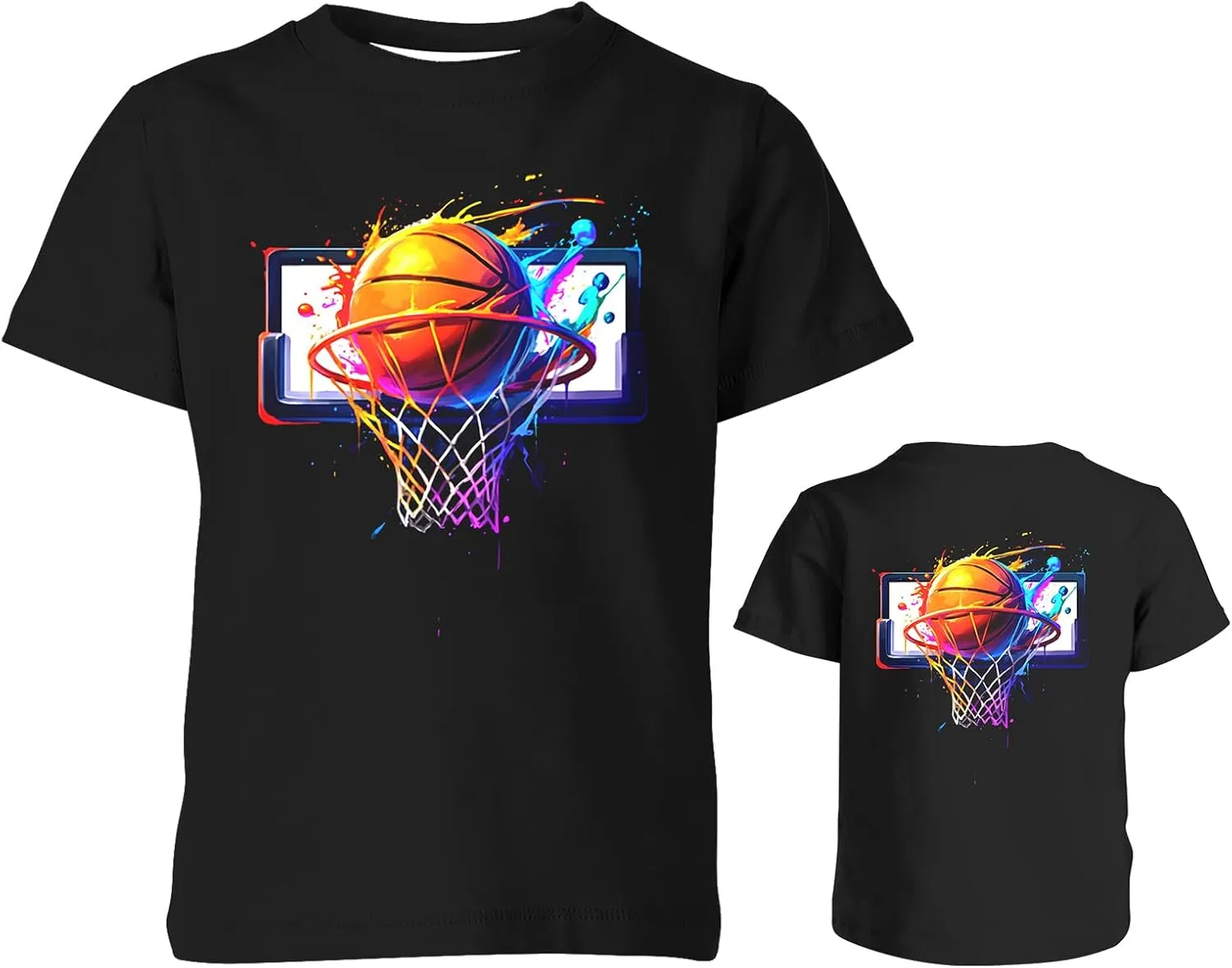Boys Girls 3D Graphic T-Shirts, Cool Crewneck Unisex Kids Short Sleeve, Novelty Tees for 6-16 Years Teens