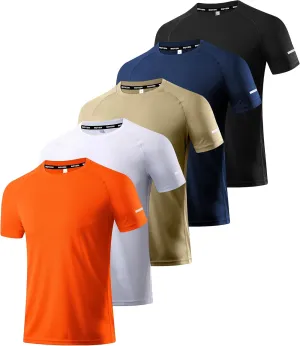 Boyzn 1 or 3 Pack Men's Workout Running Shirts, Dry Fit Moisture Wicking T-Shirts, Sports Gym Athletic Short Sleeve Shirts