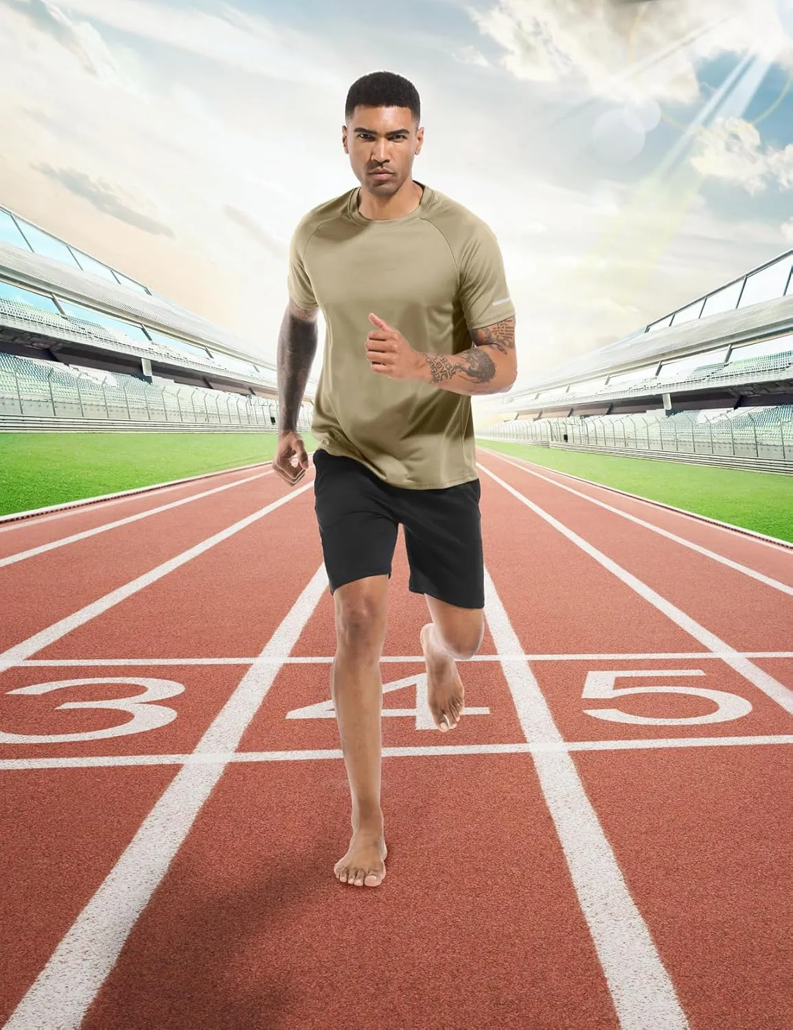 Boyzn 1 or 3 Pack Men's Workout Running Shirts, Dry Fit Moisture Wicking T-Shirts, Sports Gym Athletic Short Sleeve Shirts