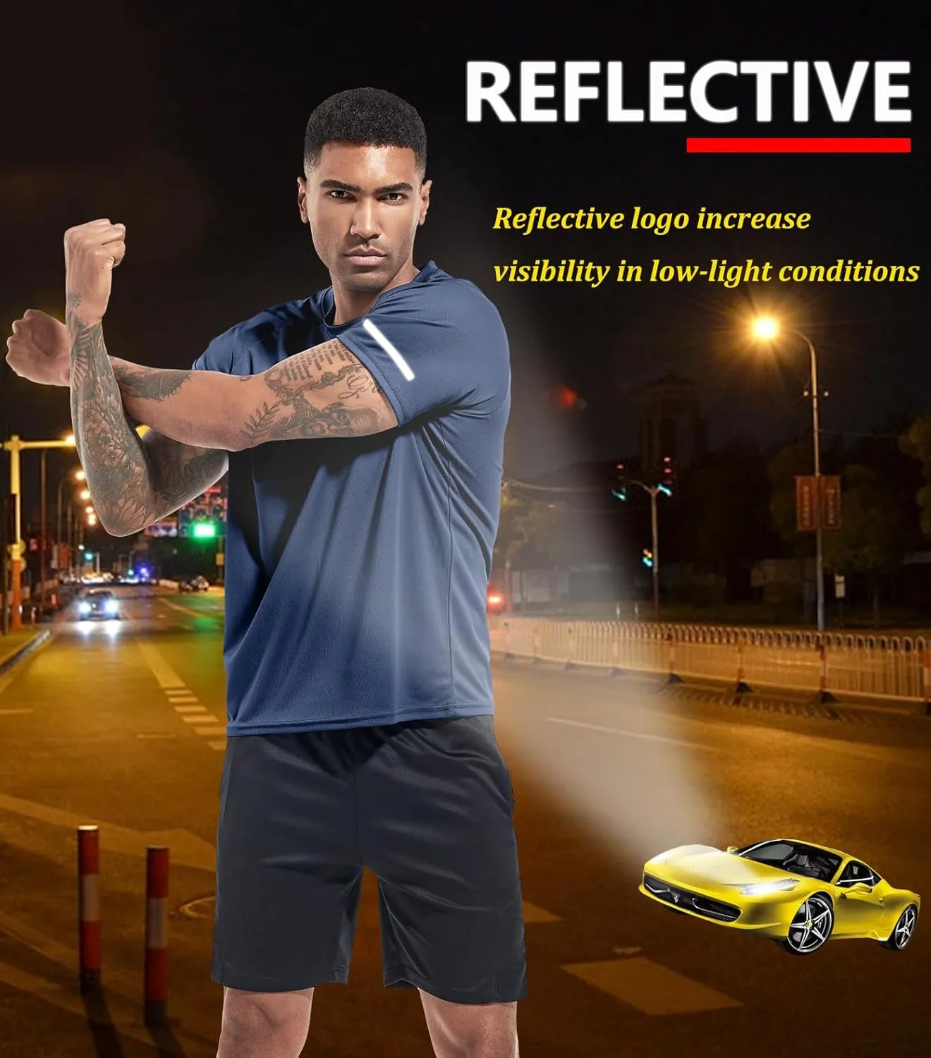 Boyzn 1 or 3 Pack Men's Workout Running Shirts, Dry Fit Moisture Wicking T-Shirts, Sports Gym Athletic Short Sleeve Shirts