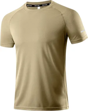 Boyzn 1 or 3 Pack Men's Workout Running Shirts, Dry Fit Moisture Wicking T-Shirts, Sports Gym Athletic Short Sleeve Shirts