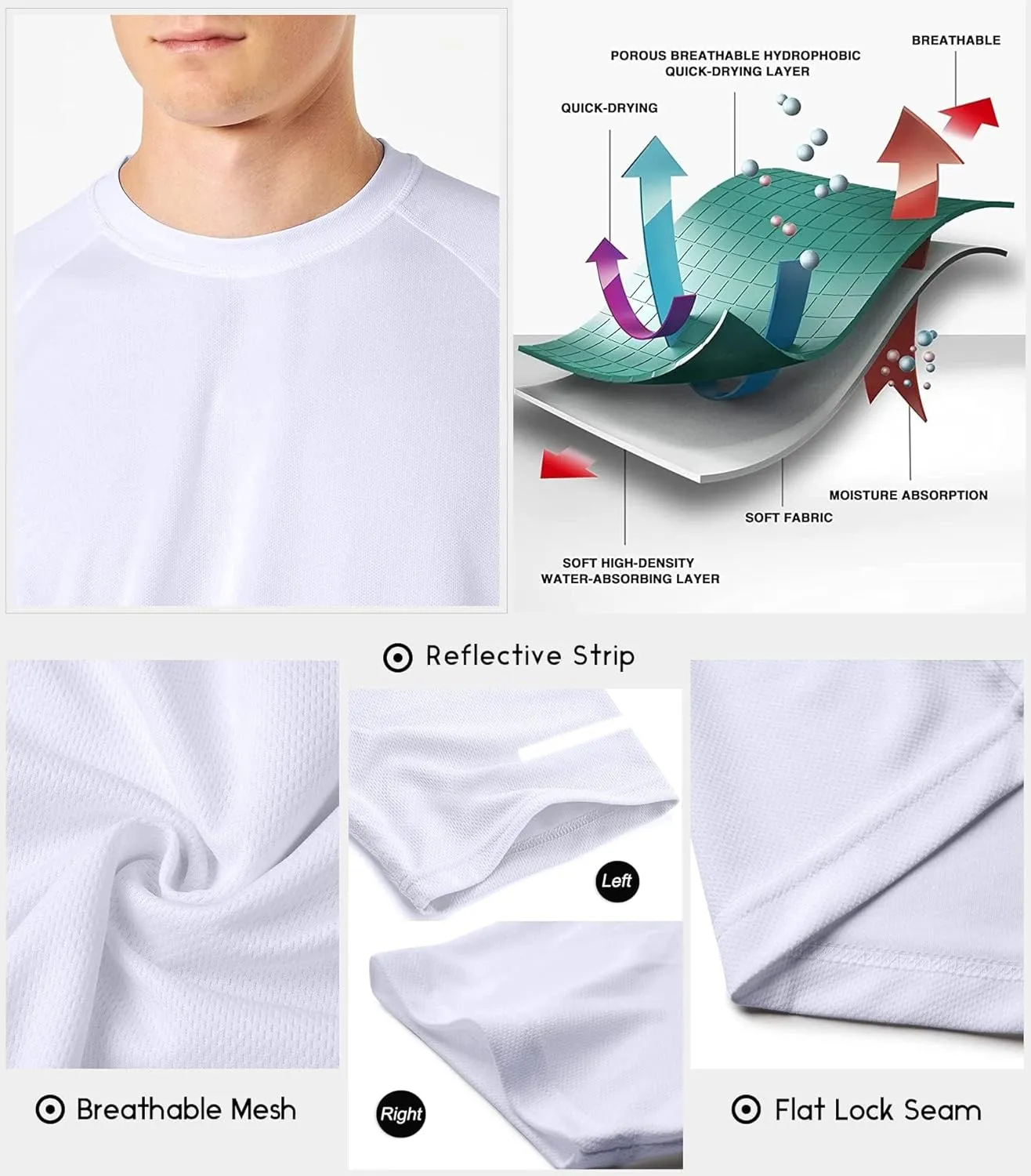 Boyzn 1 or 3 Pack Men's Workout Running Shirts, Dry Fit Moisture Wicking T-Shirts, Sports Gym Athletic Short Sleeve Shirts