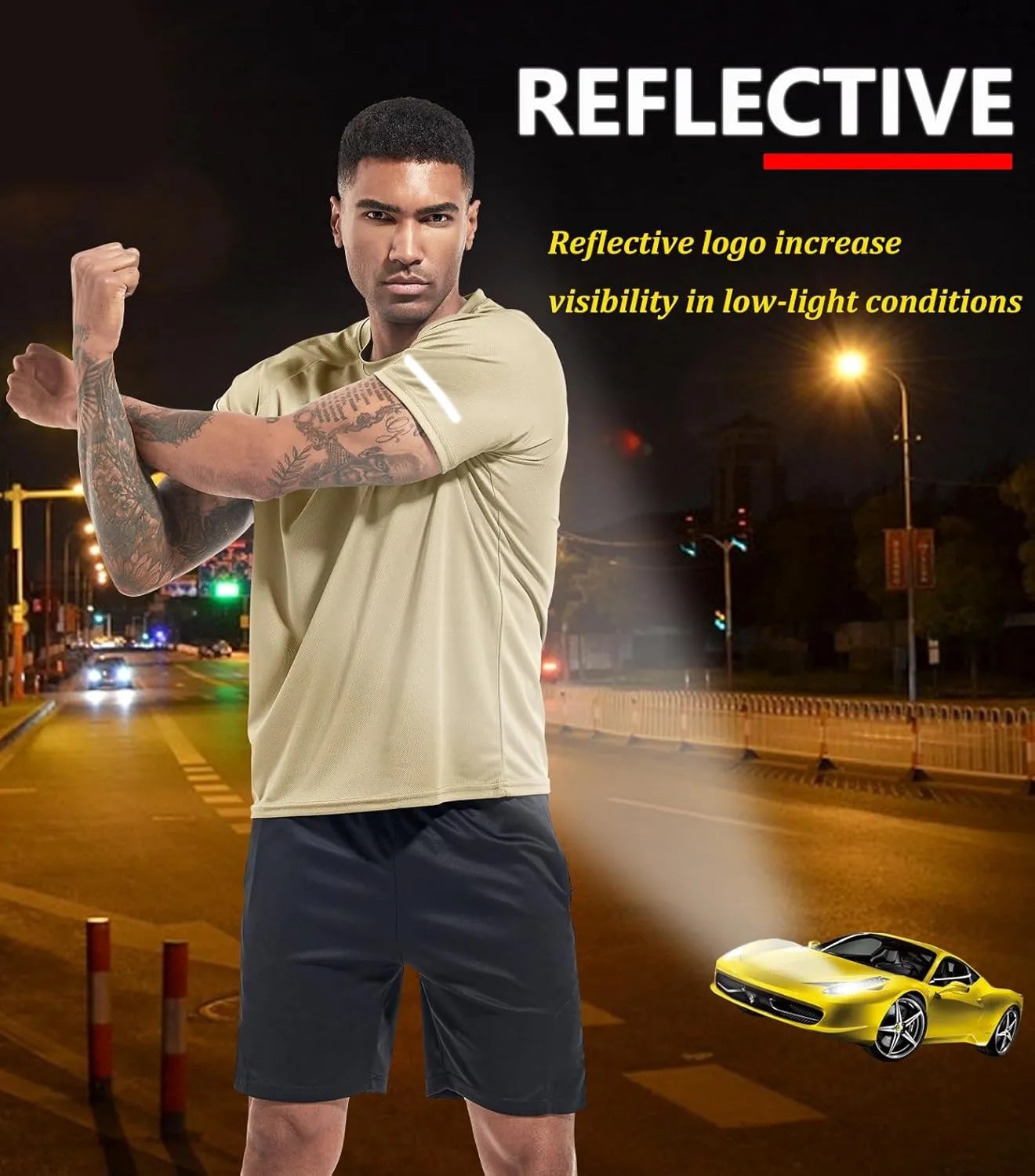 Boyzn 1 or 3 Pack Men's Workout Running Shirts, Dry Fit Moisture Wicking T-Shirts, Sports Gym Athletic Short Sleeve Shirts