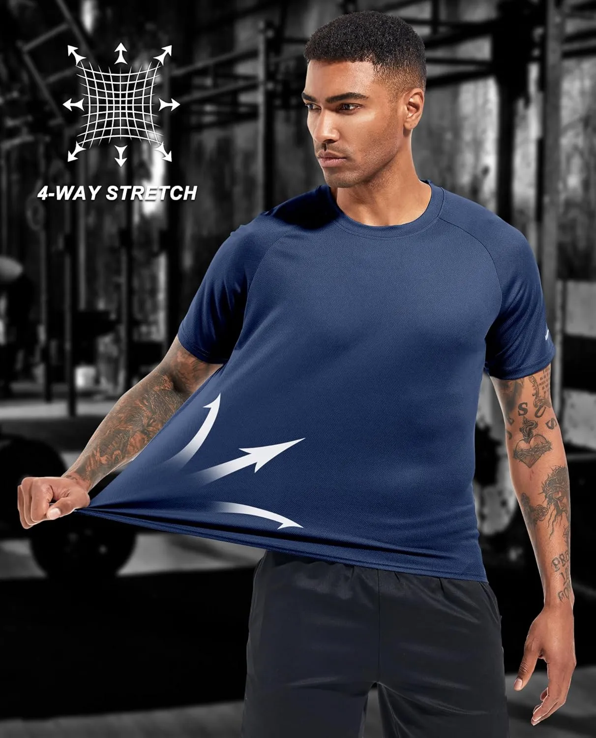 Boyzn 1 or 3 Pack Men's Workout Running Shirts, Dry Fit Moisture Wicking T-Shirts, Sports Gym Athletic Short Sleeve Shirts