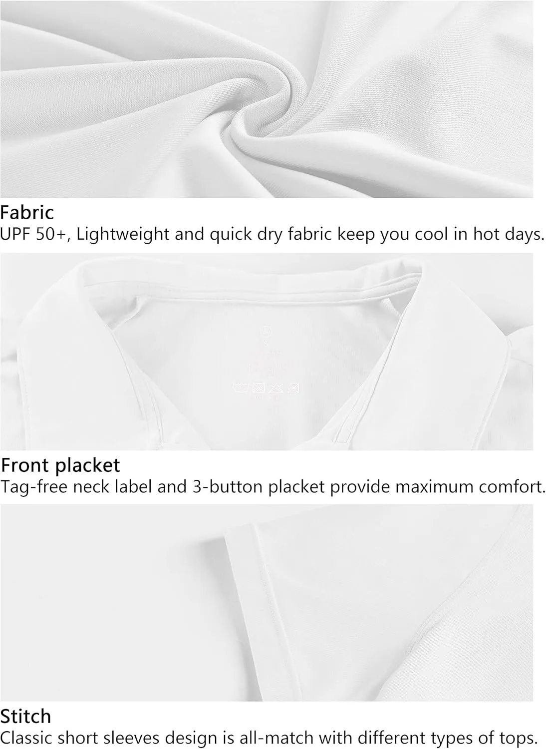 BUBBLELIME Women's UPF 50  Sun Protection Short Sleeve Polo Athletic Tennis Golf Shirts Quick Dry Outdoor Sports Shirts Tops