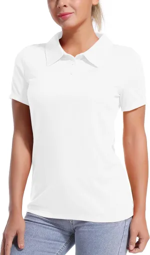 BUBBLELIME Women's UPF 50  Sun Protection Short Sleeve Polo Athletic Tennis Golf Shirts Quick Dry Outdoor Sports Shirts Tops