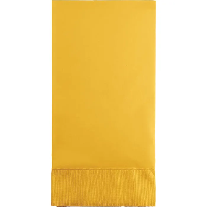 Bulk School Bus Yellow 3 Ply Guest Towels (192 per Case)