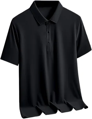 Button Up Shirt Men Short Sleeve Summer T-Shirts Quick Dry Golf Tee Shirts Wicking Casual Shirts Lapel Workout Tees