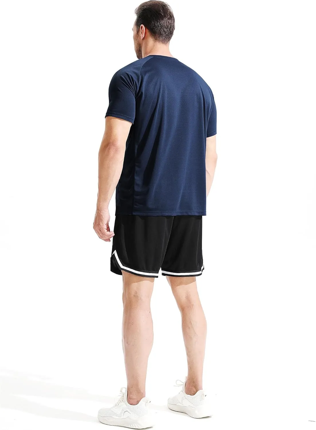 CADMUS Men's 3 Pack Workout Shirts Dry Fit Mesh Athletic T-Shirts