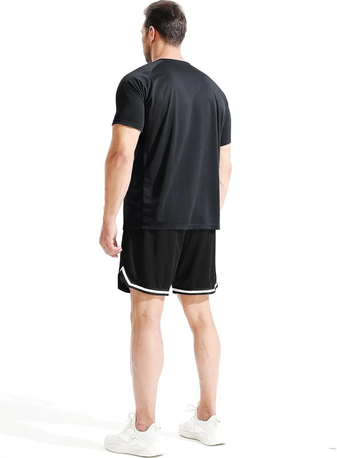 CADMUS Men's 3 Pack Workout Shirts Dry Fit Mesh Athletic T-Shirts