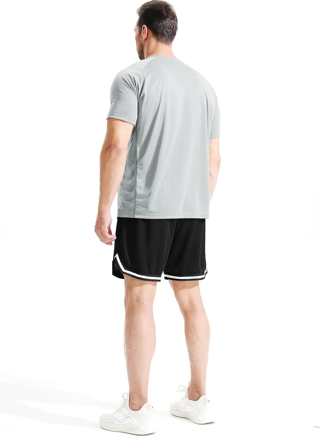CADMUS Men's 3 Pack Workout Shirts Dry Fit Mesh Athletic T-Shirts