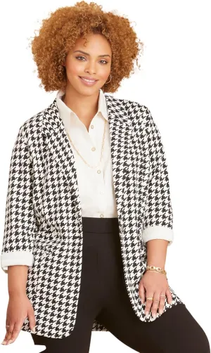 Catherines Women's Plus Size Liz&Me Ponte Knit Blazer