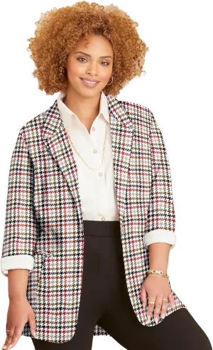 Catherines Women's Plus Size Liz&Me Ponte Knit Blazer