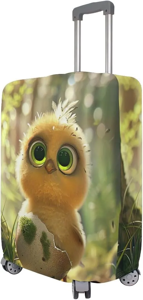 CHIFIGNO a Cute Little Chick Hatching from an Egg Cover for Luggage Travel Large Suitcase Covers for Luggage with Concealed Zipper Suitable for 18-32 Inch XL Fits 29-32 Inch