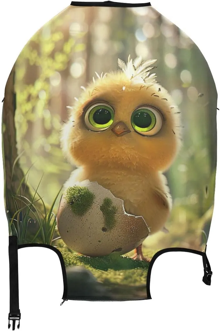 CHIFIGNO a Cute Little Chick Hatching from an Egg Cover for Luggage Travel Large Suitcase Covers for Luggage with Concealed Zipper Suitable for 18-32 Inch XL Fits 29-32 Inch