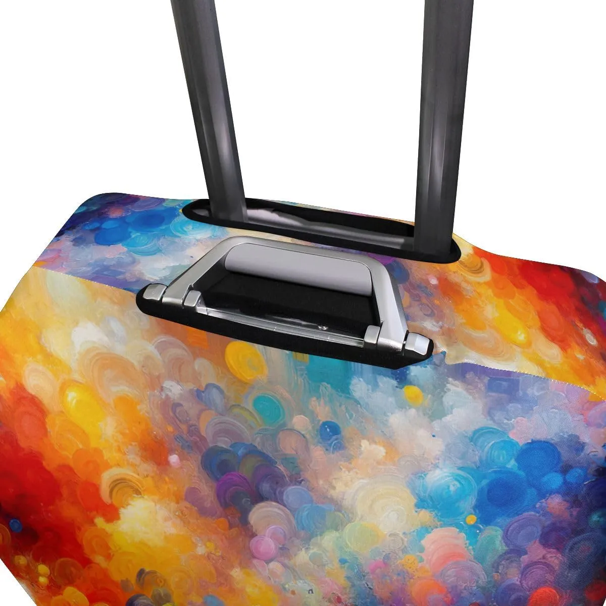 CHIFIGNO Colorful Painting Suitcase Sleeve for Luggage, Luggage Protector Covers Fit 18-32 Inch Luggage M Fits 22-24 Inch