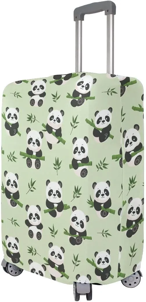 CHIFIGNO Cute Panda Travel Luggage Cover Fits 18-32 Inch Luggage Protector Cover Elastic Luggage Anti-scratch Cover for Suitcase M Fits 22-24 Inch